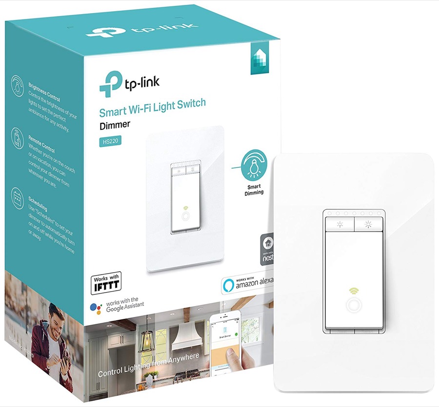 TP-LINK HS220 Smart Wi-Fi Light Switch, Dimmer (HS220)